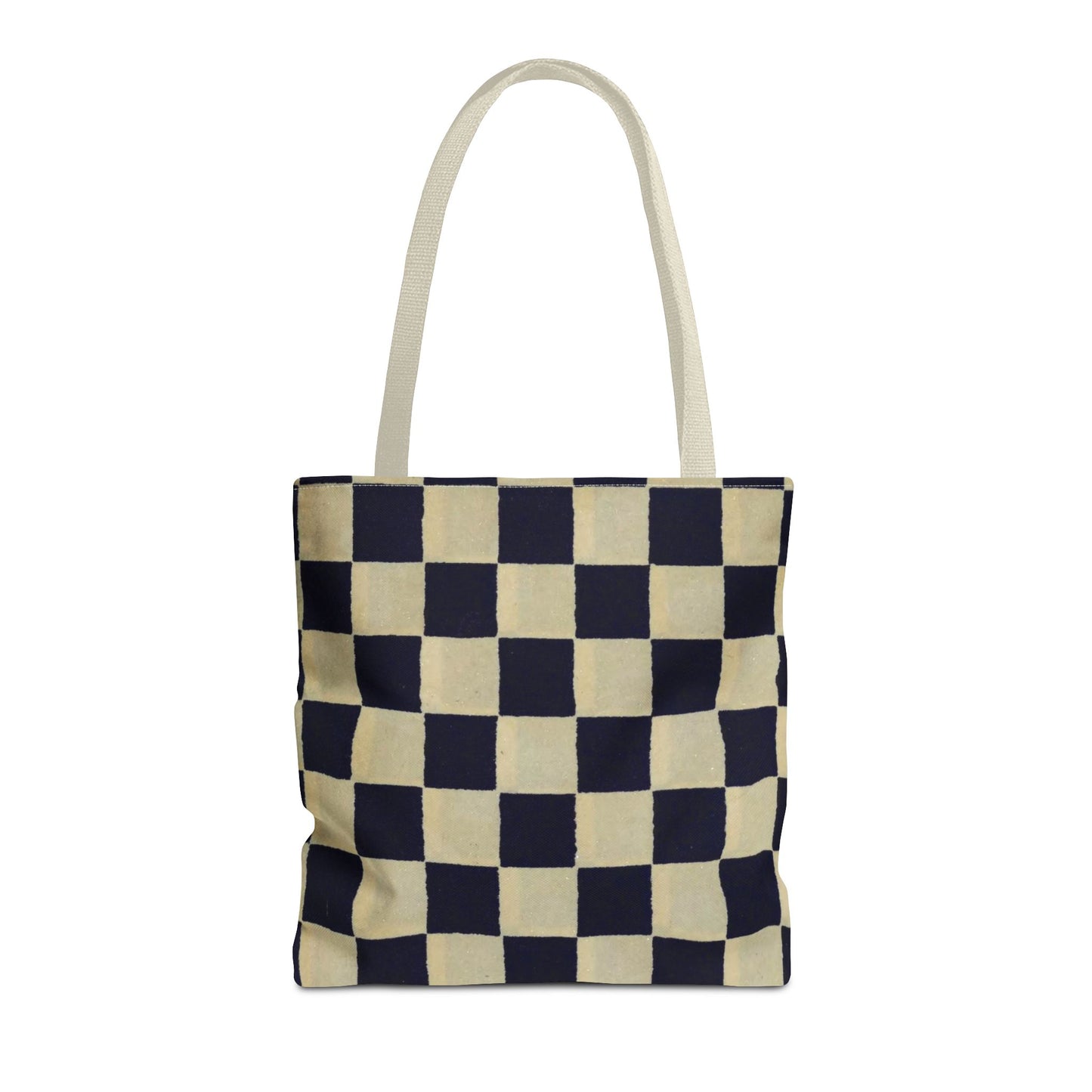 Black & White Ichimatsu Checkered Tote Bag – Japanese Traditional Pattern, Minimalist Everyday Bag