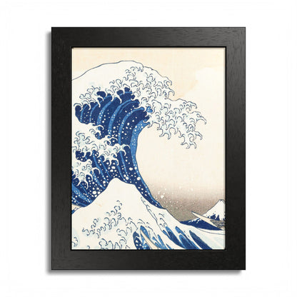 The Great Wave off Kanagawa – Katsushika Hokusai |  Japanese Ukiyo-e Fine Art Framed Poster |  Vintage Wall Art Print