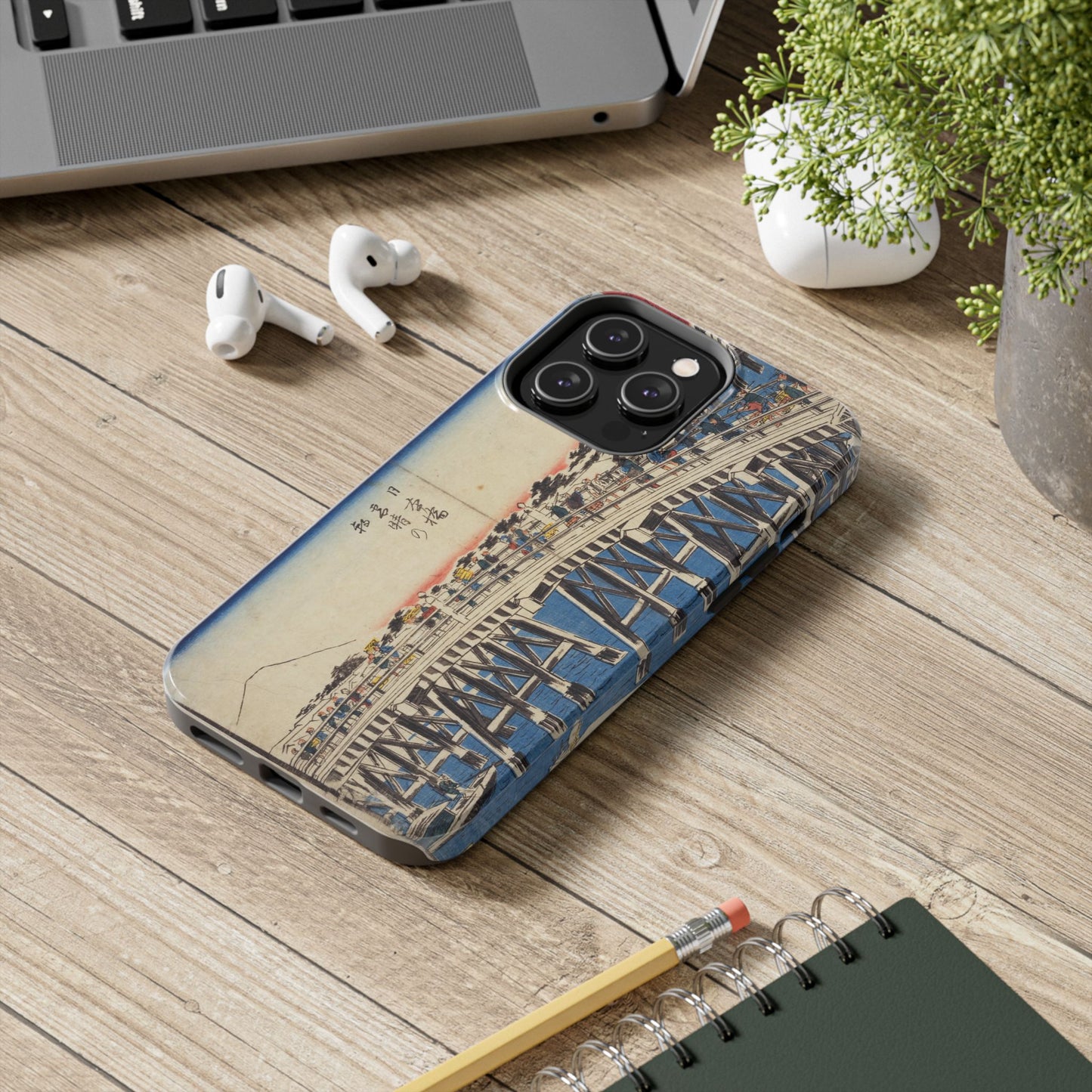 浮世絵ブリッジ・ミニマルスマホケース Ukiyo-e Bridge Minimalist Phone Case