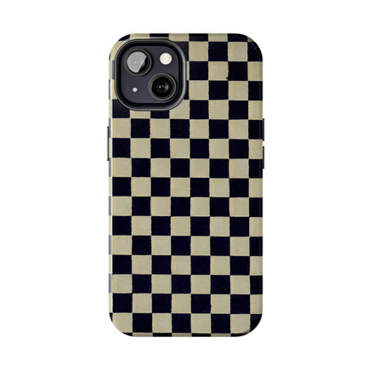 Ichimatsu Check Phone Case | Japanese Chiyogami Art | Taisho Modern Design 1926