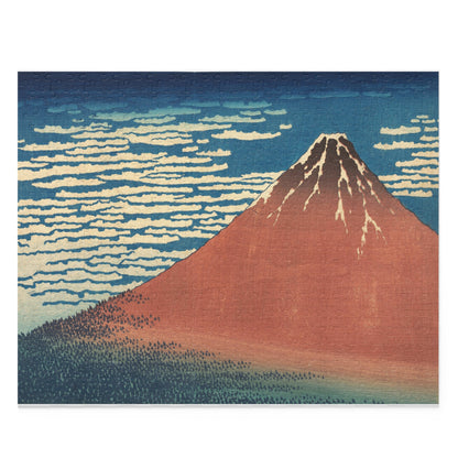 Hokusai "Red Fuji" Jigsaw Puzzle | Japanese Ukiyo-e Art Gift | 120/252/500 Pieces
