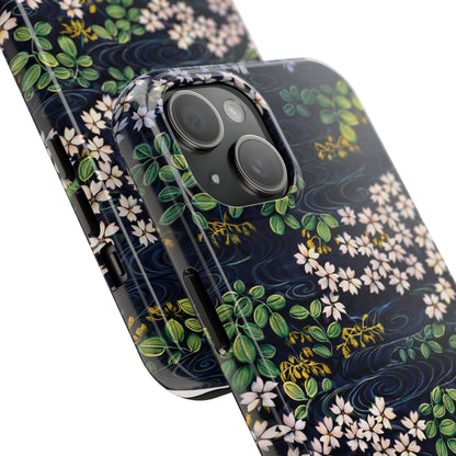 Sakura River Night Phone Case – Japanese Chiyogami Inspired Design