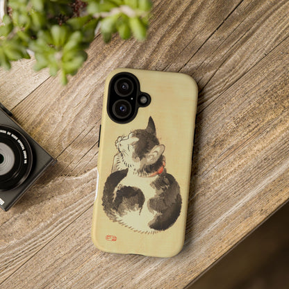 Sleeping Cat iPhone Case | Meiji Era Japanese Ink Painting | Ukiyo-e Art Phone Case | Vintage Japan Cat Gift