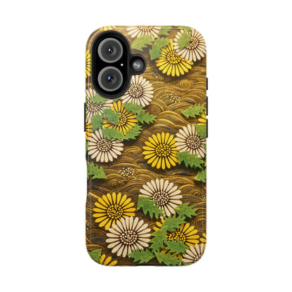 Japanese Dandelion Morning Glow Tough Phone Case | Kamisaka Sekka 1901 | Meiji Era Art