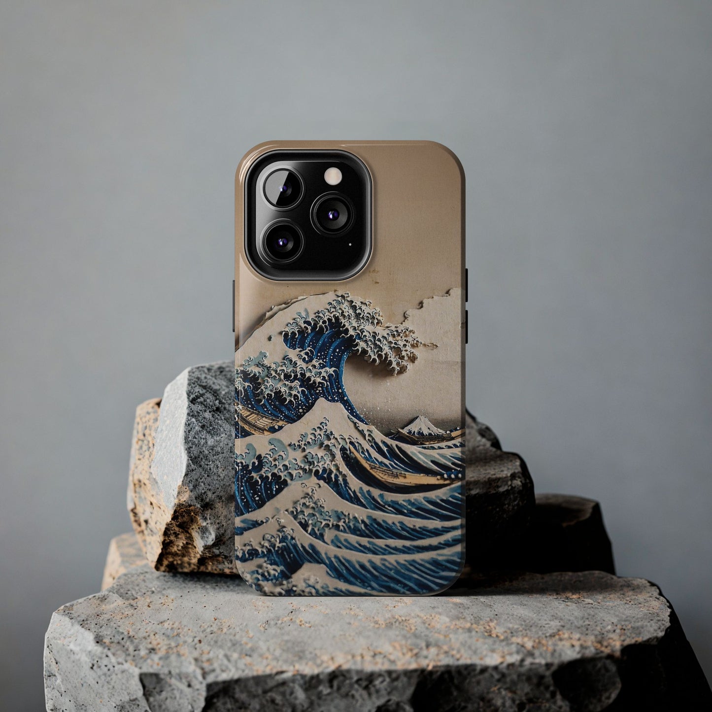 Japanese Great Wave Phone Case | Hokusai Katsushika 3D Art | Edo Era Masterpiece | Fuji Mountain