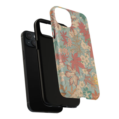 Meiji Era Maple & Autumn Bloom Phone Case | "Chiyogami Mihon" Japanese Archive Art