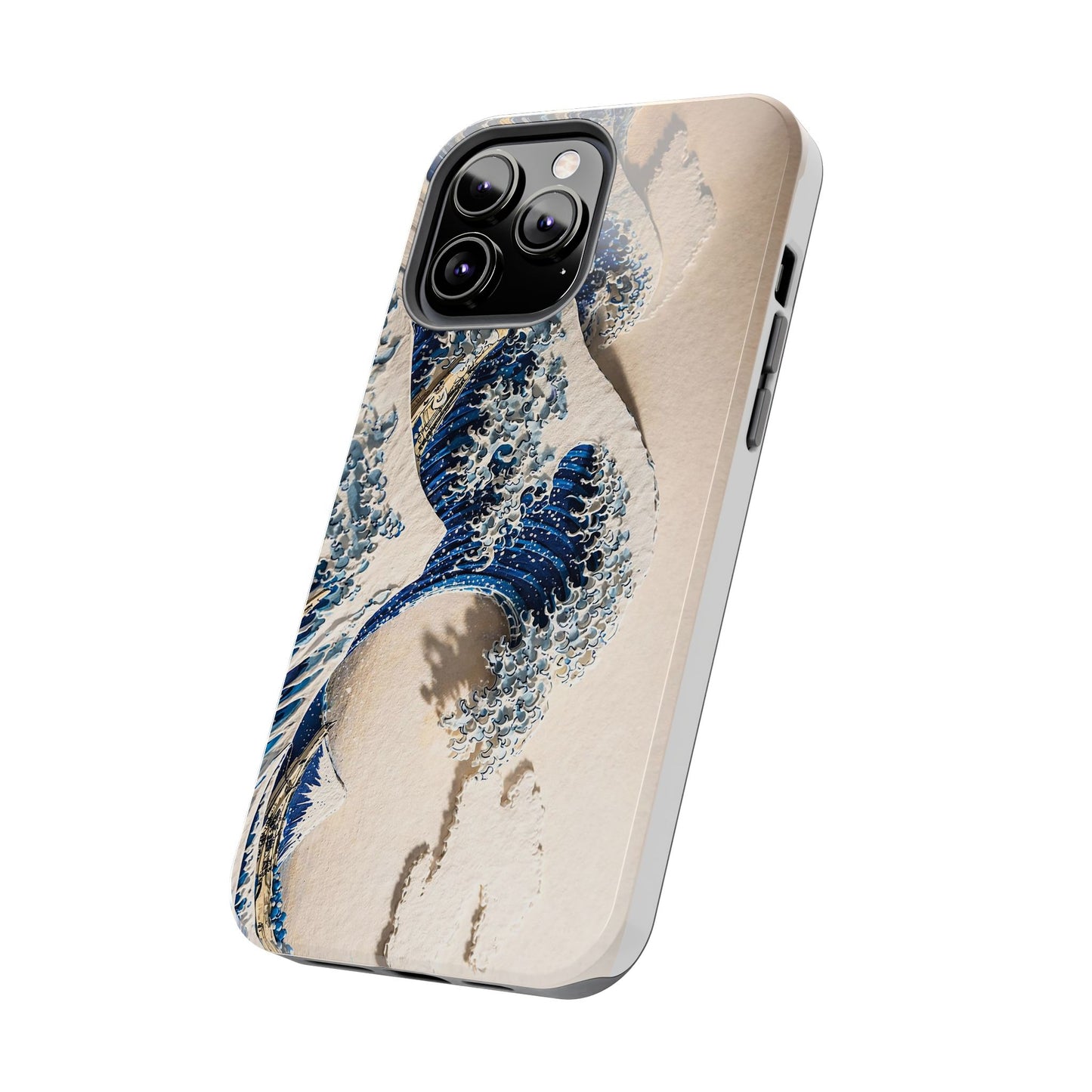 Great Wave 3D Embossed Tough Phone Case – Hokusai Japanese Art