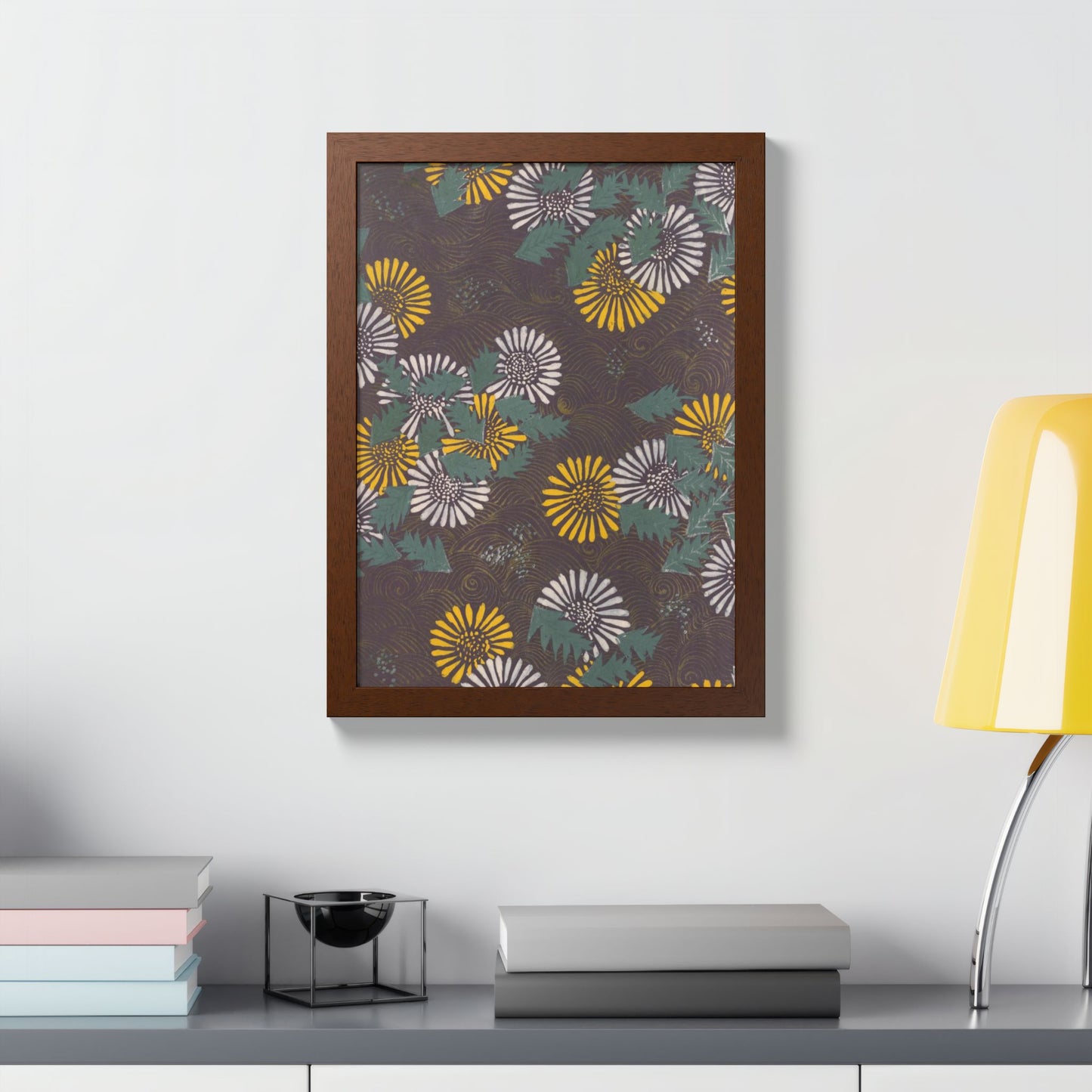Vintage Japanese Chrysanthemum Framed Poster - 1901 Meiji Era Wall Art