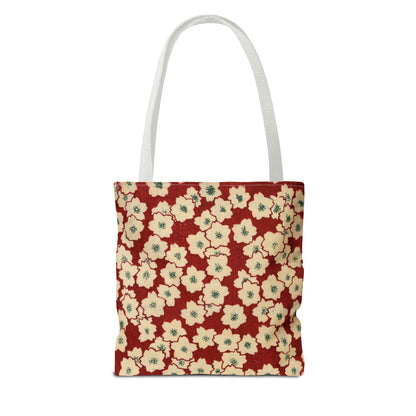 Japanese Sakura Tote Bag - Taisho Era Chiyogami Washi Pattern Vintage Design