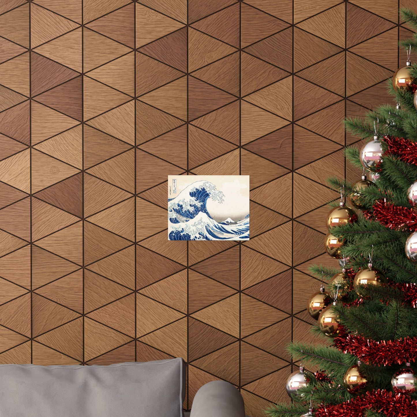 Hokusai Wave Matte Poster — The Great Wave Off Kanagawa Horizontal Print