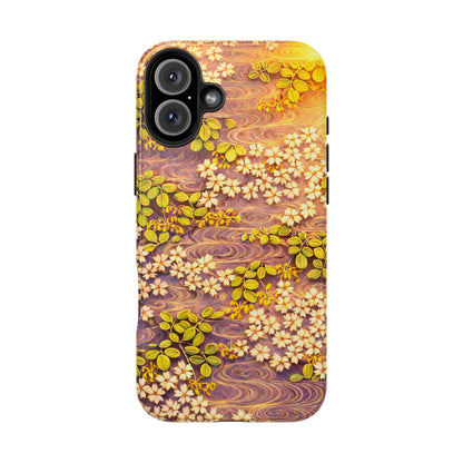 Sakura River Morning Light Phone Case – Japanese Chiyogami Inspired