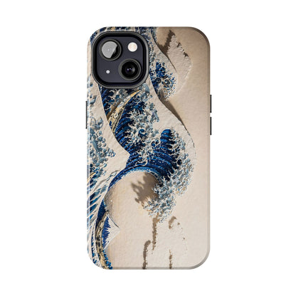 Great Wave 3D Embossed Tough Phone Case – Hokusai Japanese Art