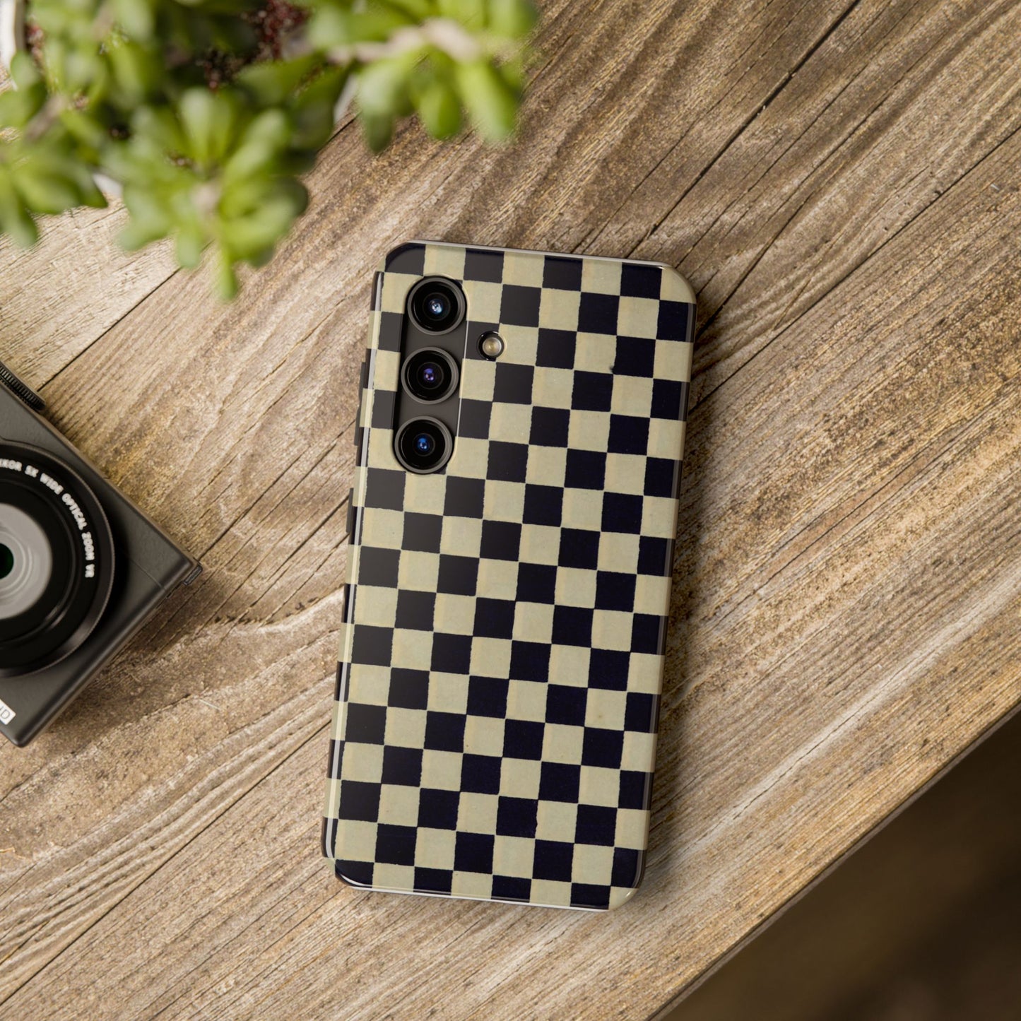 Ichimatsu Check Phone Case | Japanese Chiyogami Art | Taisho Modern Design 1926