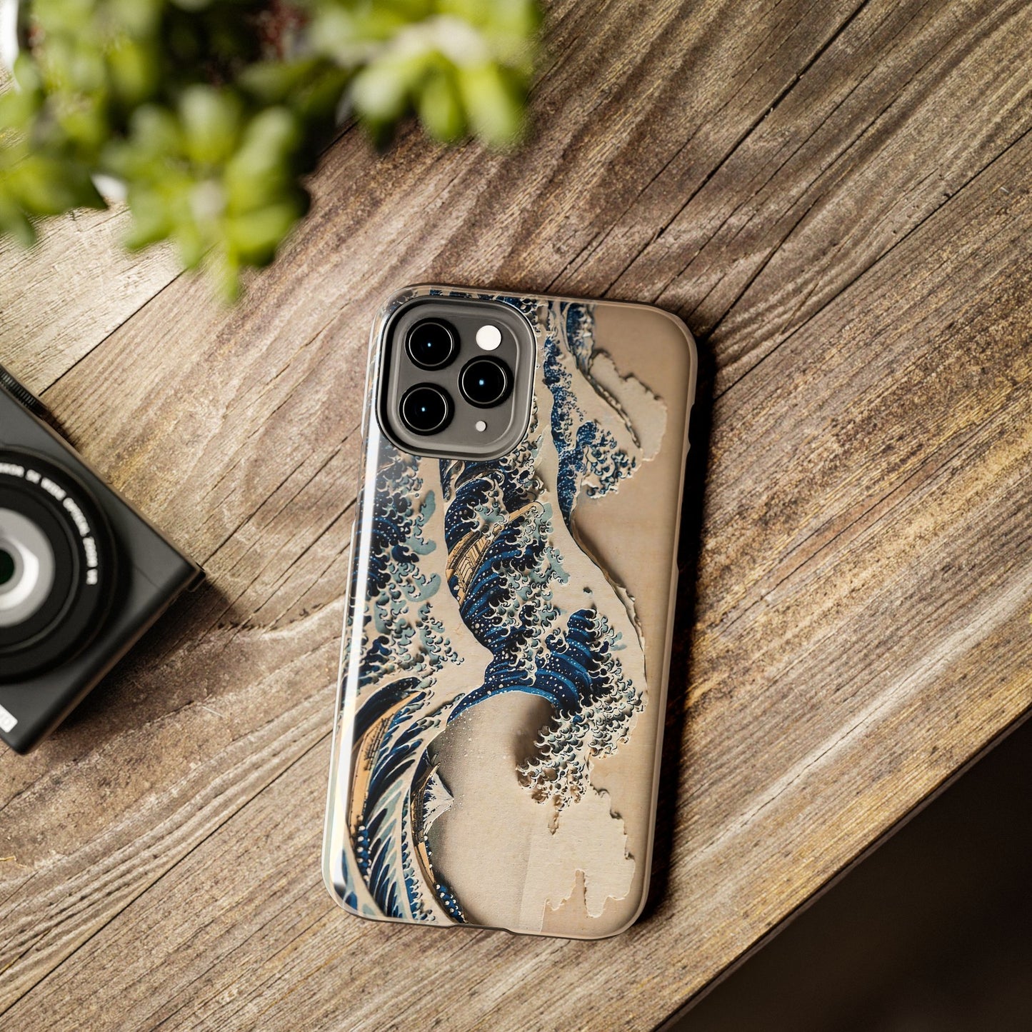 Great Wave 3D Shadow Relief Tough Phone Case – Hokusai Japanese Art