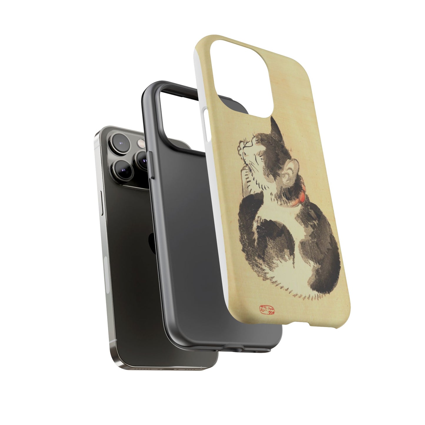 Sleeping Cat iPhone Case | Meiji Era Japanese Ink Painting | Ukiyo-e Art Phone Case | Vintage Japan Cat Gift