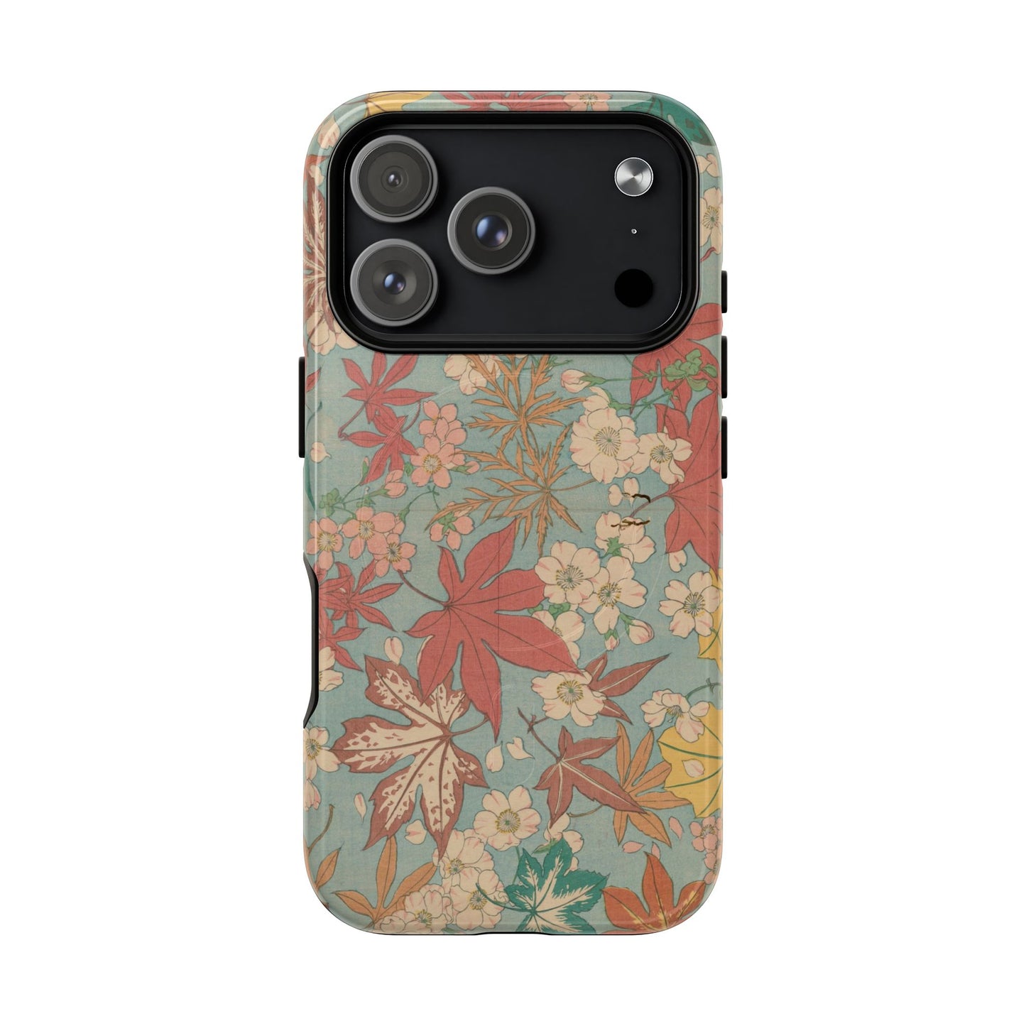Meiji Era Maple & Autumn Bloom Phone Case | "Chiyogami Mihon" Japanese Archive Art