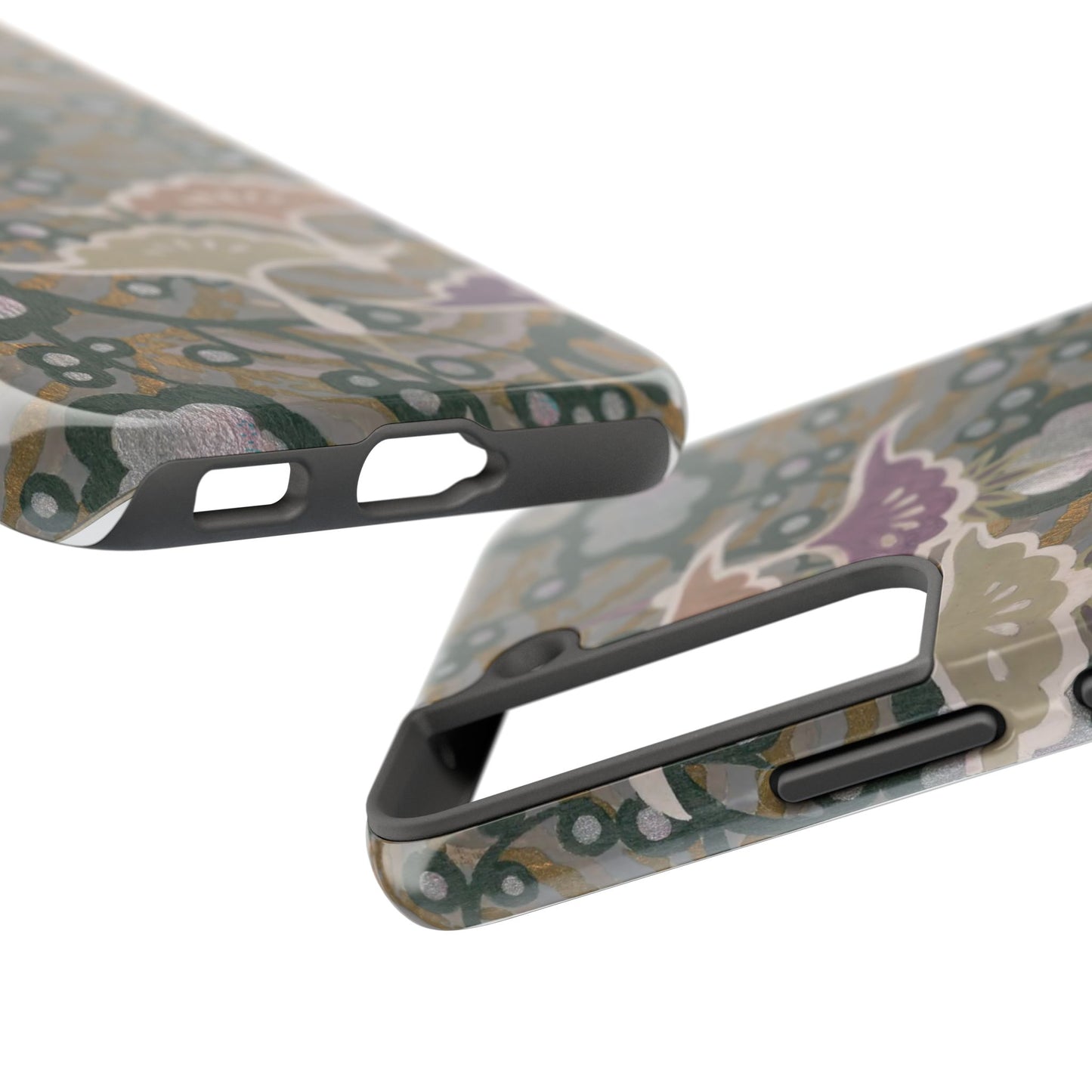 Meiji Era Dancing Cranes & Plum Phone Case | 1901 Zuan Hyakushu | Gold & Silver Japanese Art