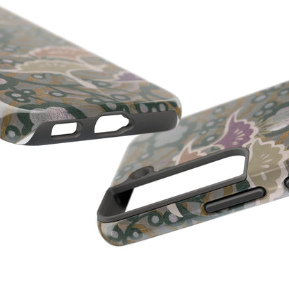 Meiji Era Dancing Cranes & Plum Phone Case | 1901 Zuan Hyakushu | Gold & Silver Japanese Art