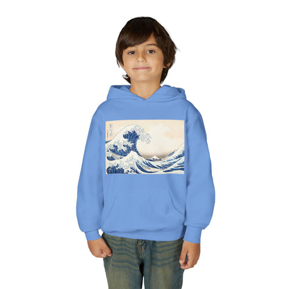 Great Wave off Kanagawa Kids Hoodie - Hokusai Japanese Art Youth Sweatshirt