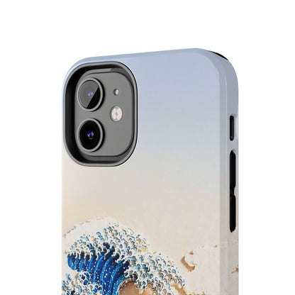 Japanese Great Wave Morning Glow Phone Case | Hokusai 3D Art | Edo Era Masterpiece