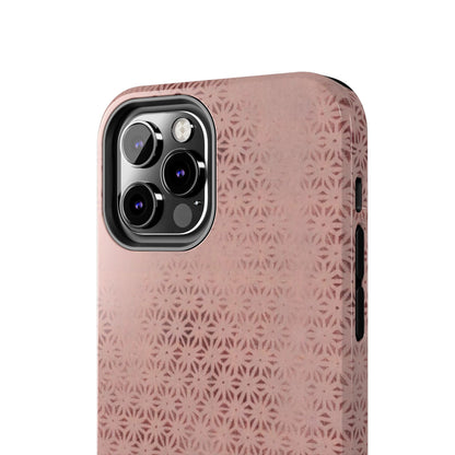 Taisho Era Pink Asanoha Phone Case | 1926 Japanese Chiyogami Art | Hemp Leaf Pattern