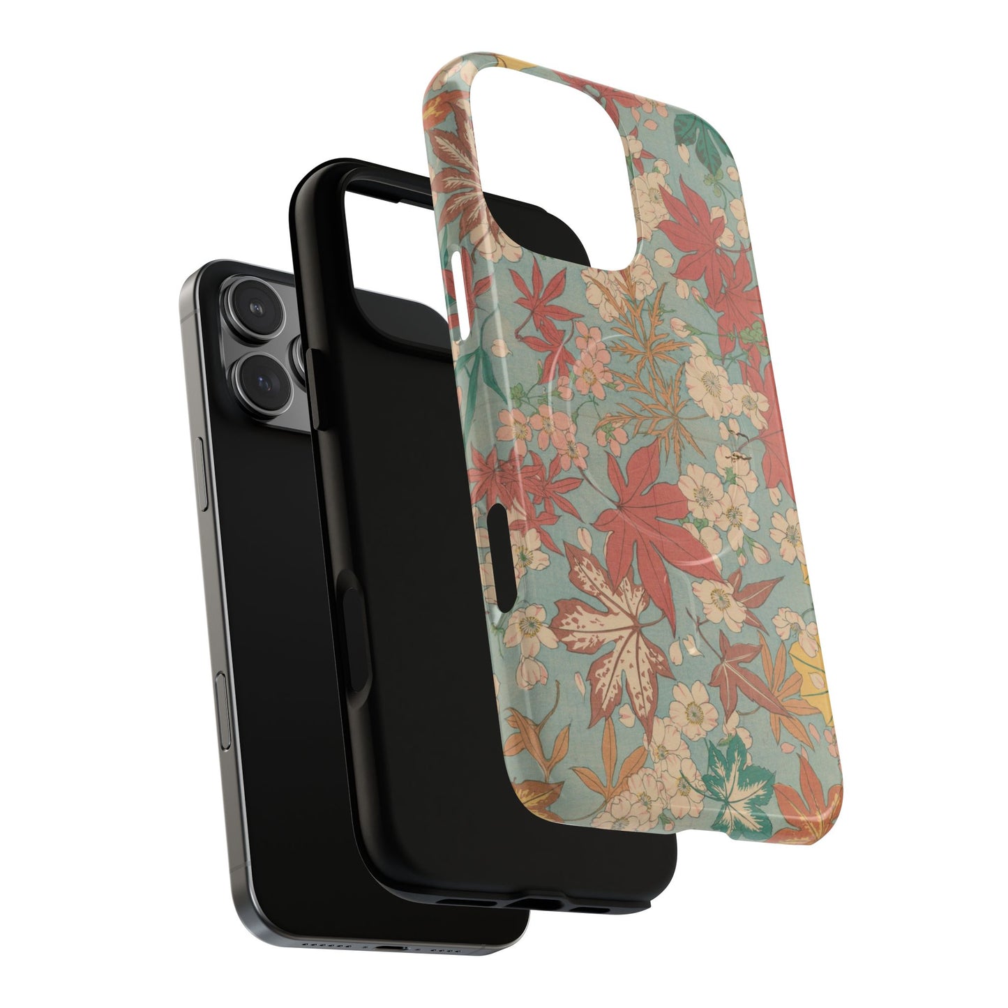 Meiji Era Maple & Autumn Bloom Phone Case | "Chiyogami Mihon" Japanese Archive Art