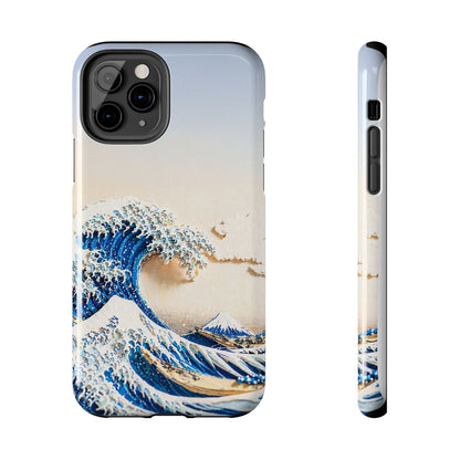 Japanese Great Wave Morning Glow Phone Case | Hokusai 3D Art | Edo Era Masterpiece