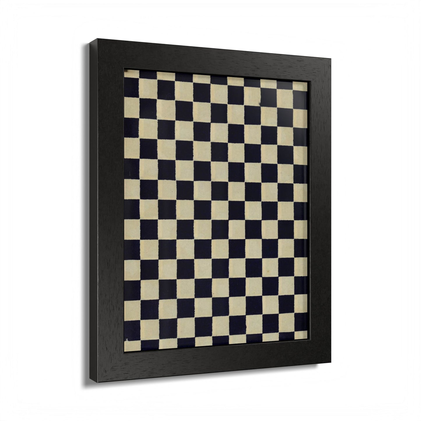 Taisho Era Ichimatsu Checkerboard Framed Poster - 1926 Japanese Chiyogami Wall Art