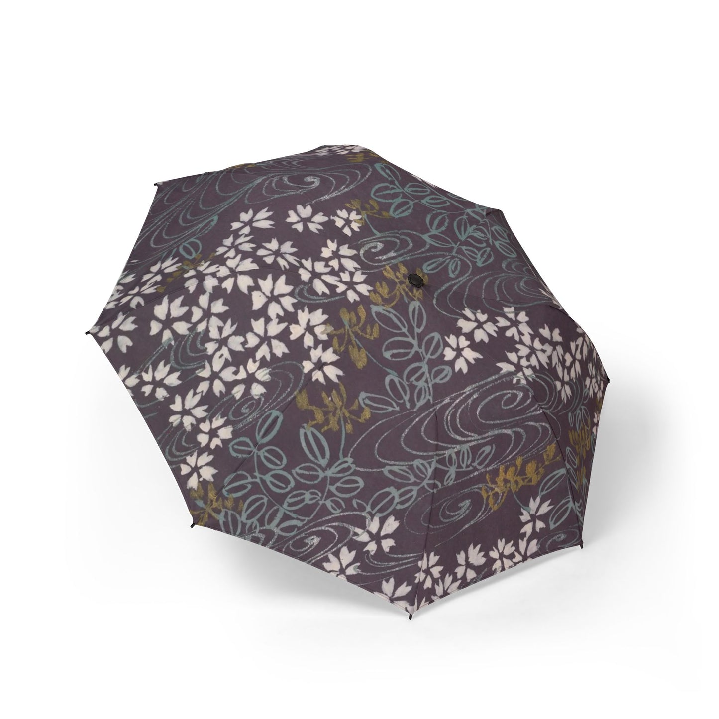 Meiji Umbrella Tales | "Zuan Hyakushu" Sakura & Flowing Water Umbrella | Japanese Art 1901