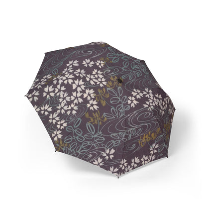 Meiji Umbrella Tales | "Zuan Hyakushu" Sakura & Flowing Water Umbrella | Japanese Art 1901