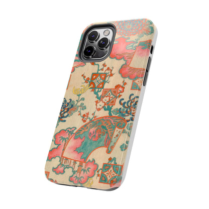 Meiji Era Fan & Chrysanthemum Phone Case | 1901 Zuan Hyakushu | Japanese Art
