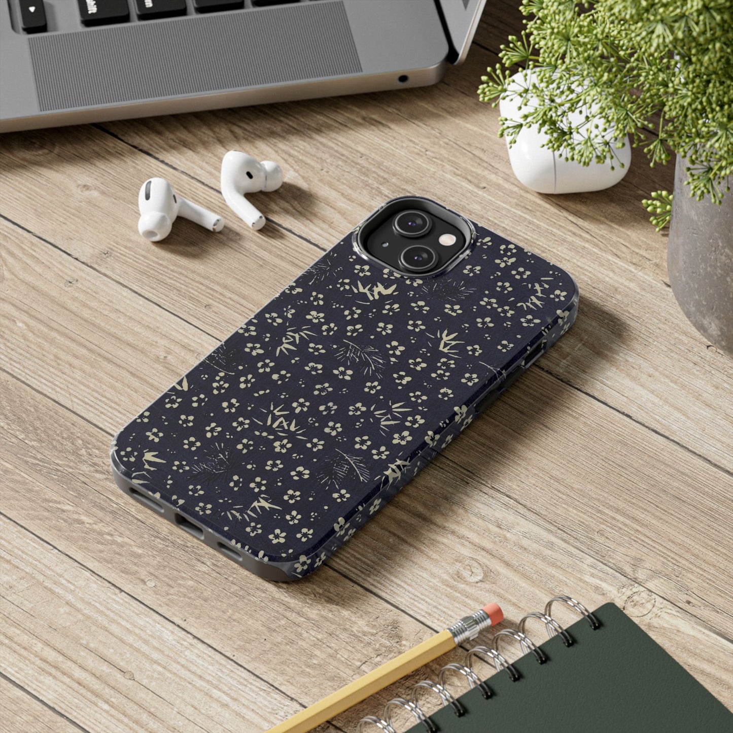 Taisho Era Shochikubai Phone Case | 1926 Pine, Bamboo & Plum | Japanese Chiyogami Art