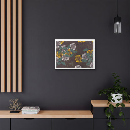 Vintage Japanese Chrysanthemum Framed Poster - 1901 Meiji Era Wall Art