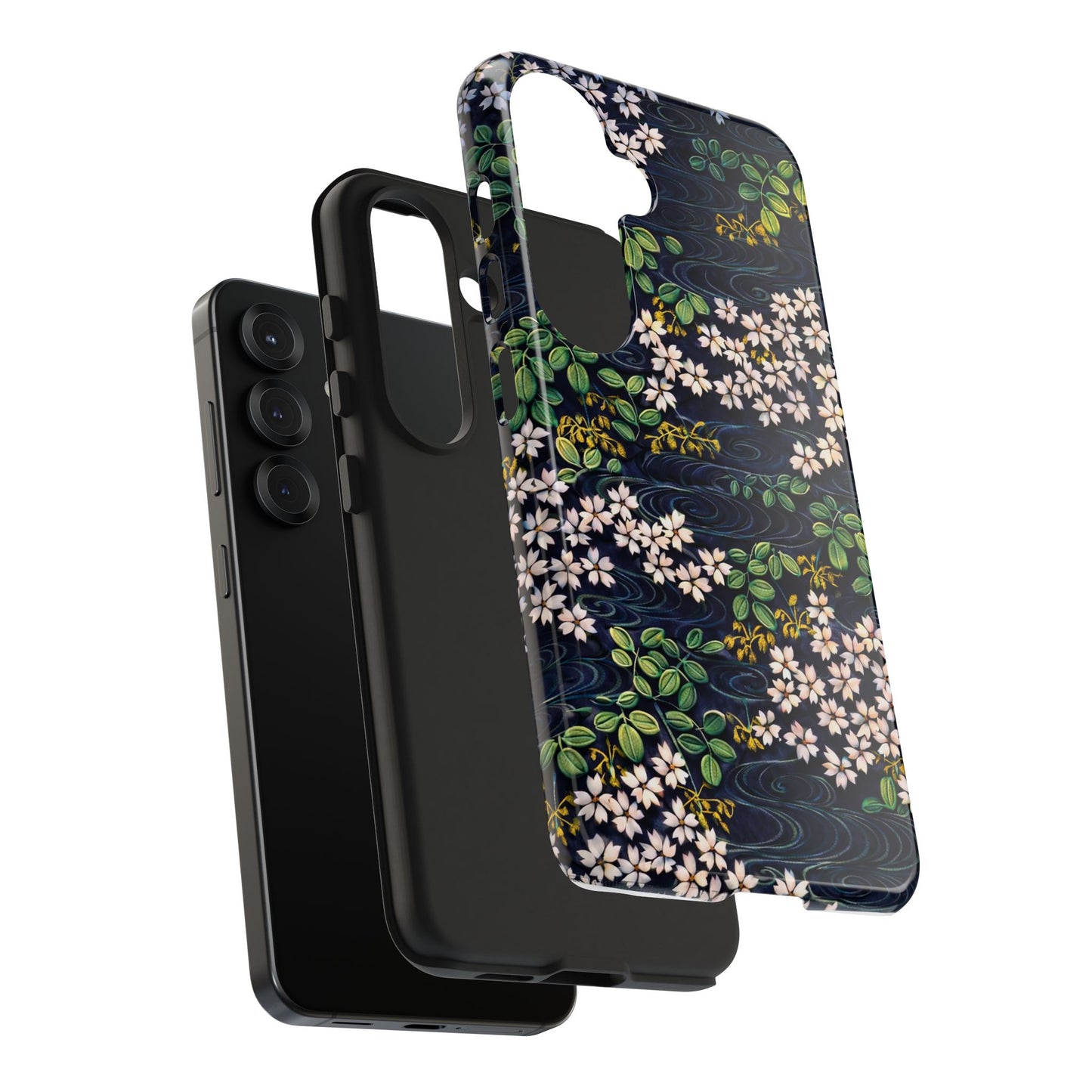 Sakura River Night Phone Case – Japanese Chiyogami Inspired Design