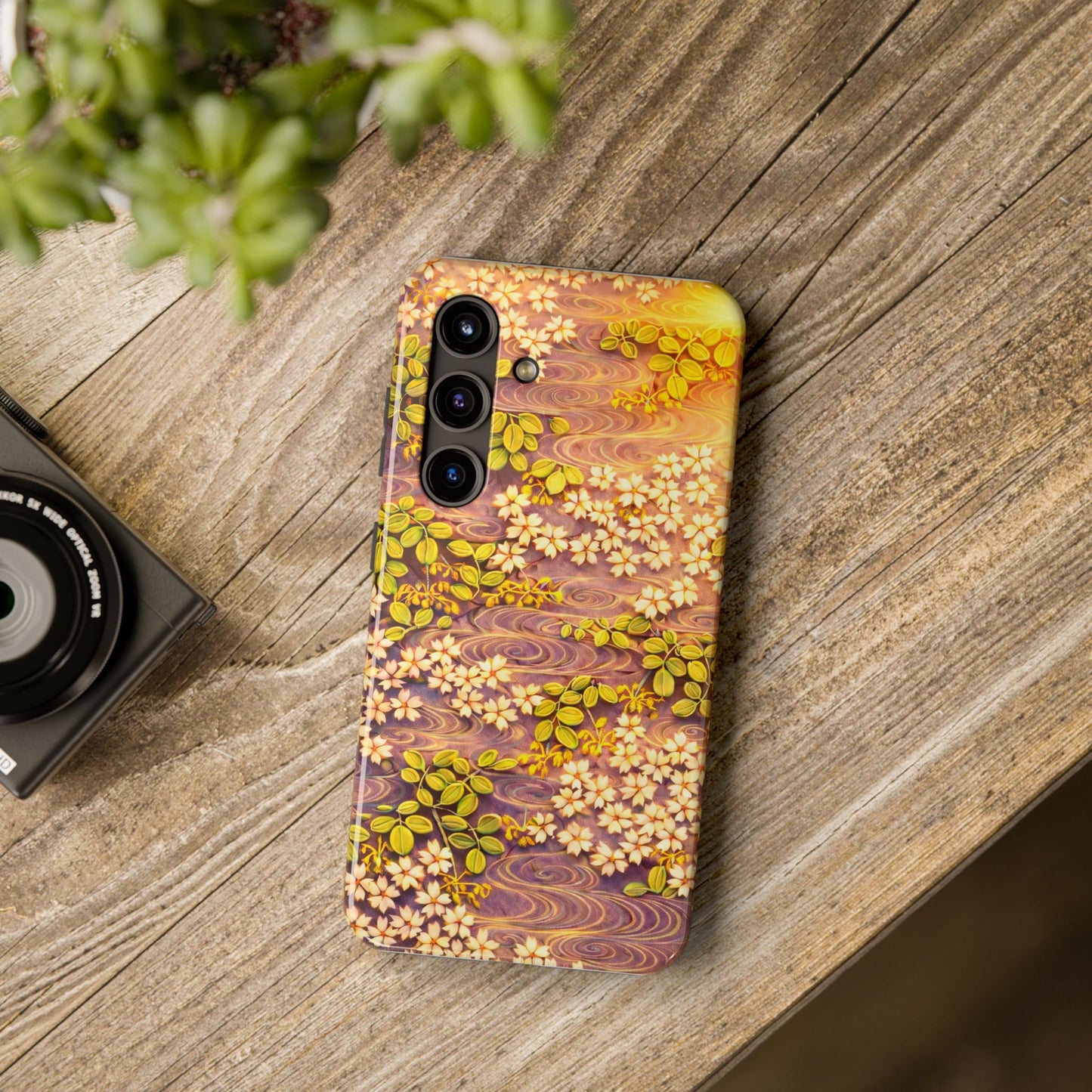 Sakura River Morning Light Phone Case – Japanese Chiyogami Inspired