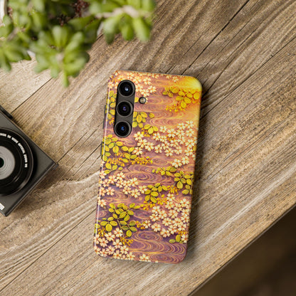 Sakura River Morning Light Phone Case – Japanese Chiyogami Inspired