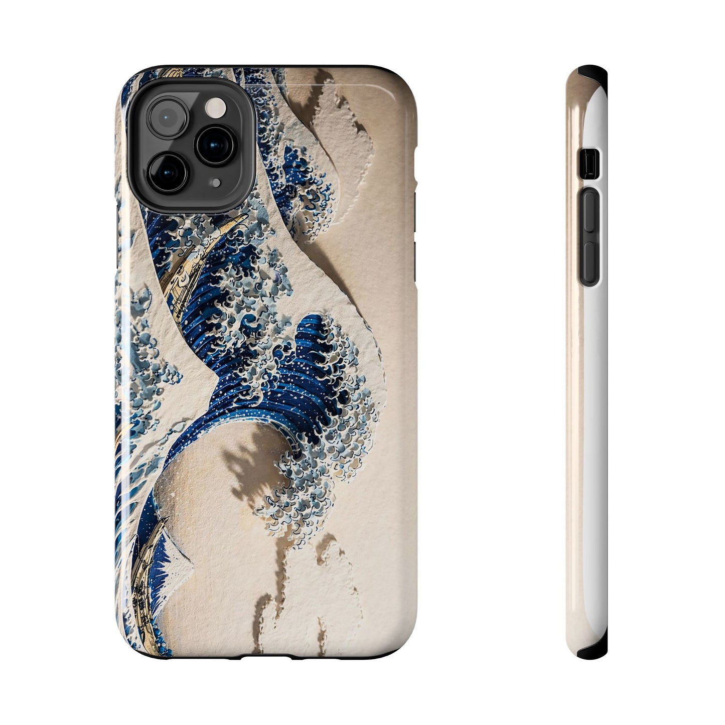 Great Wave 3D Embossed Tough Phone Case – Hokusai Japanese Art