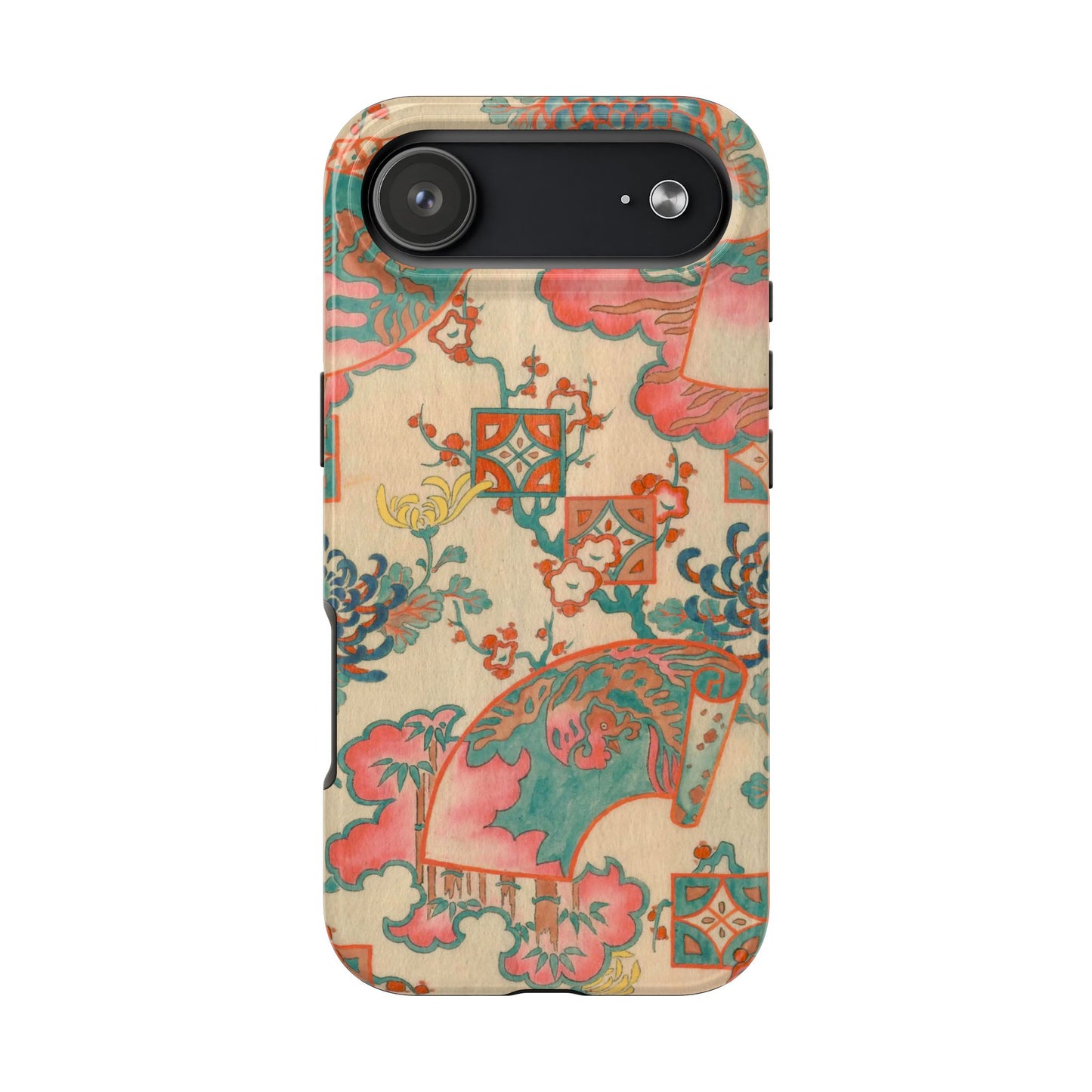 Meiji Era Fan & Chrysanthemum Phone Case | 1901 Zuan Hyakushu | Japanese Art