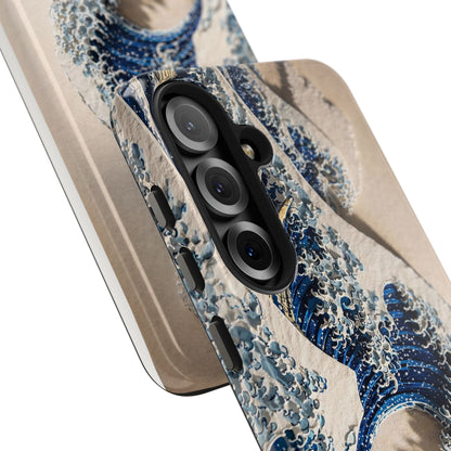 Great Wave 3D Embossed Tough Phone Case – Hokusai Japanese Art