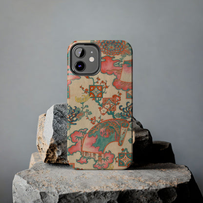 Meiji Era Fan & Chrysanthemum Phone Case | 1901 Zuan Hyakushu | Japanese Art