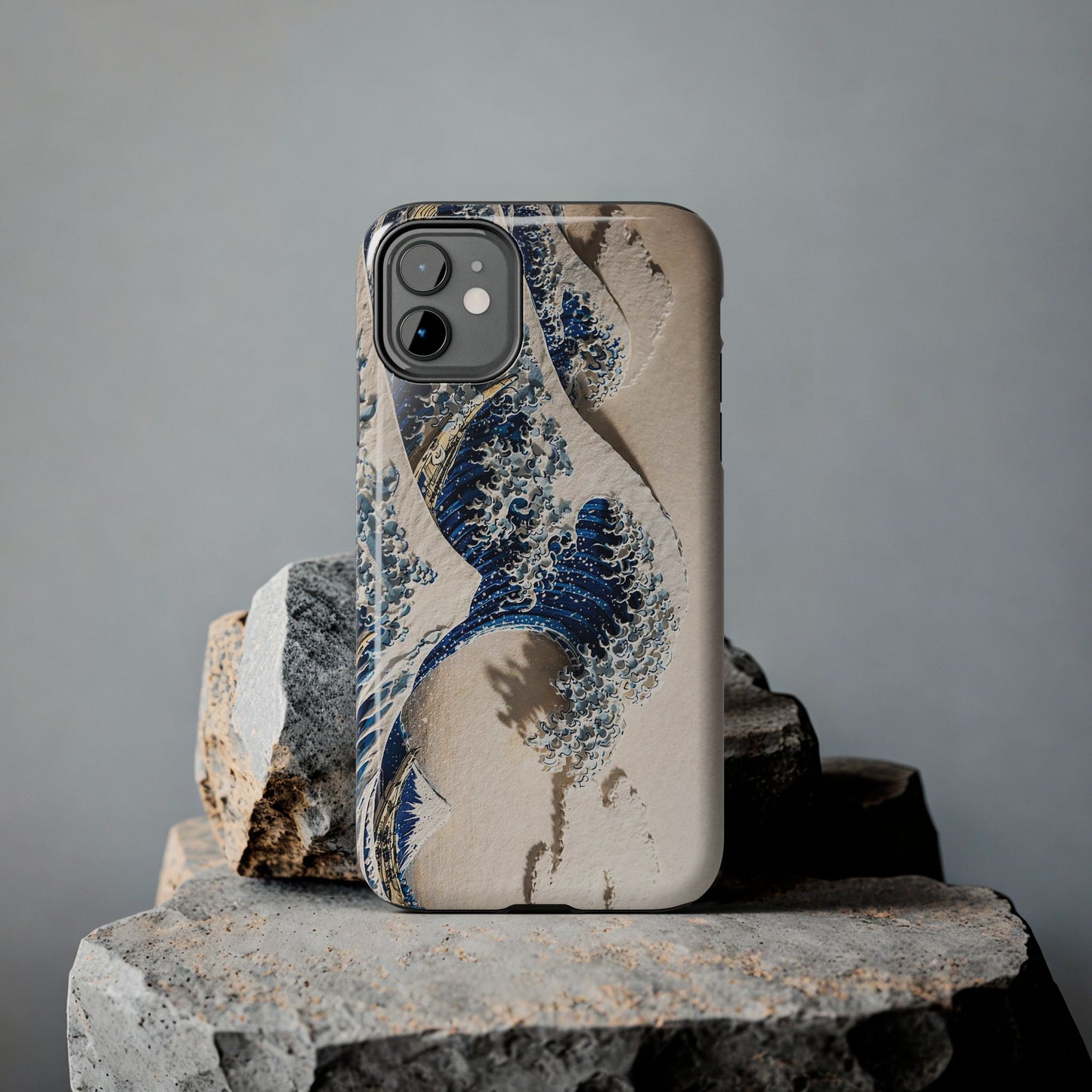 Great Wave 3D Embossed Tough Phone Case – Hokusai Japanese Art