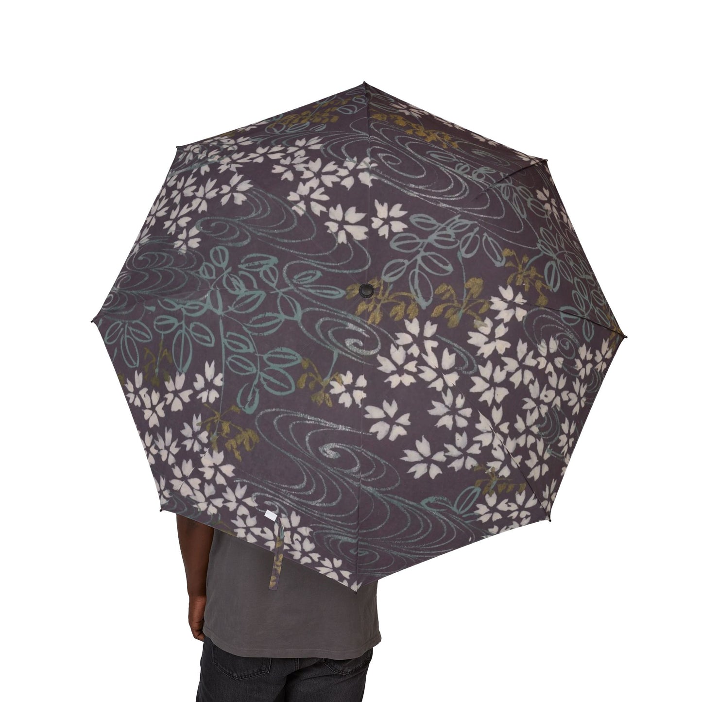 Meiji Umbrella Tales | "Zuan Hyakushu" Sakura & Flowing Water Umbrella | Japanese Art 1901