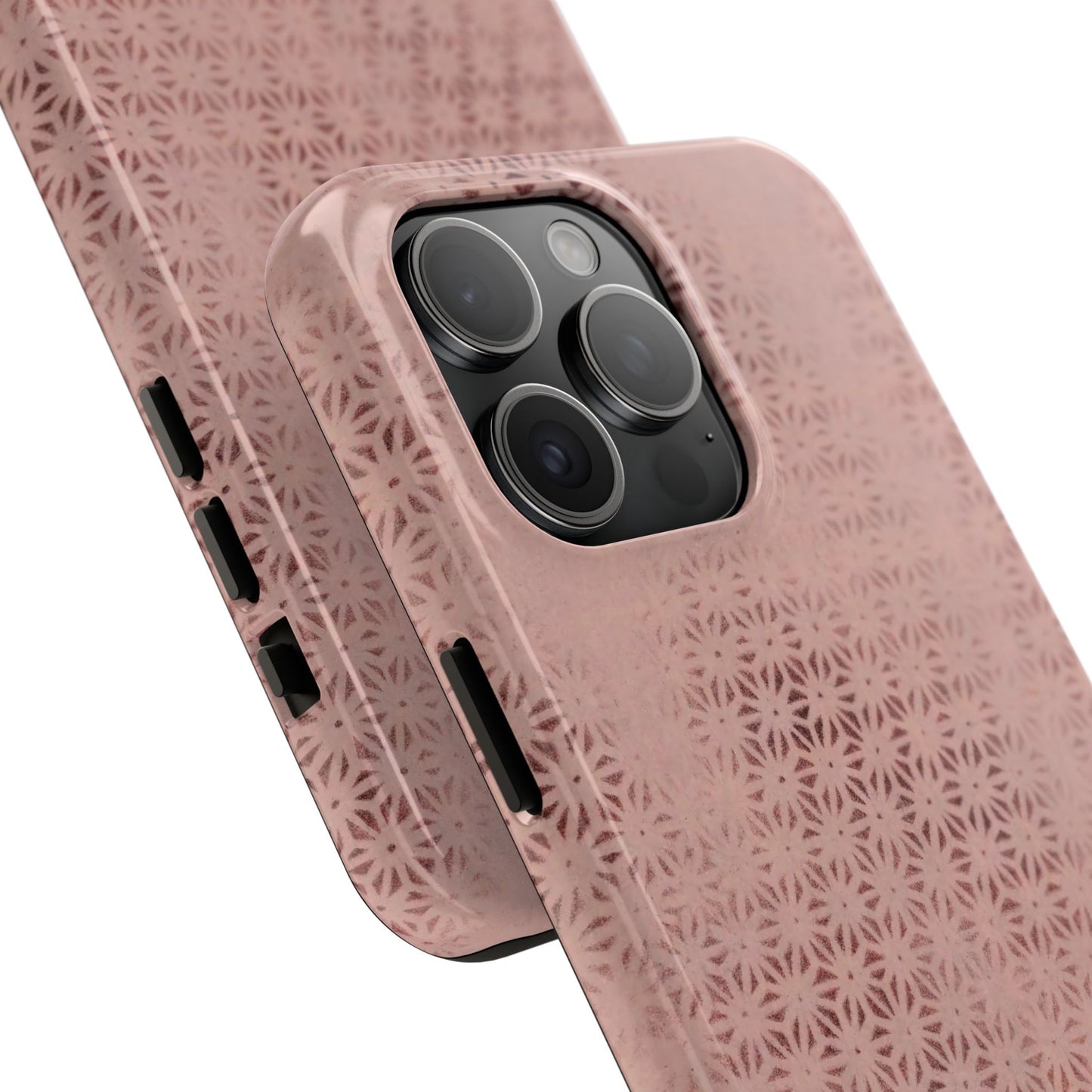 Taisho Era Pink Asanoha Phone Case | 1926 Japanese Chiyogami Art | Hemp Leaf Pattern