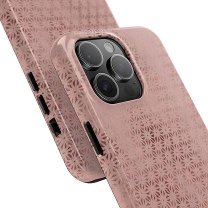 Taisho Era Pink Asanoha Phone Case | 1926 Japanese Chiyogami Art | Hemp Leaf Pattern