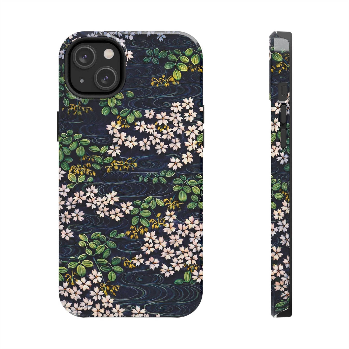 Sakura River Night Phone Case – Japanese Chiyogami Inspired Design