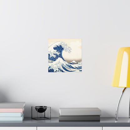 Hokusai Wave Matte Poster — The Great Wave Off Kanagawa Horizontal Print