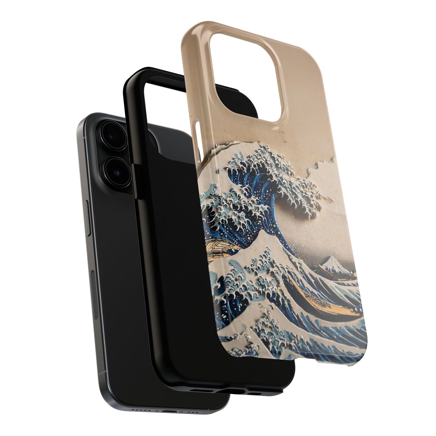 Japanese Great Wave Phone Case | Hokusai Katsushika 3D Art | Edo Era Masterpiece | Fuji Mountain
