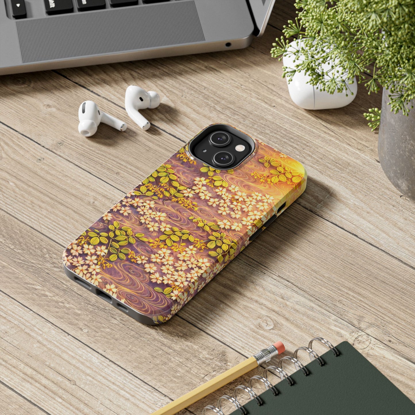 Sakura River Morning Light Phone Case – Japanese Chiyogami Inspired