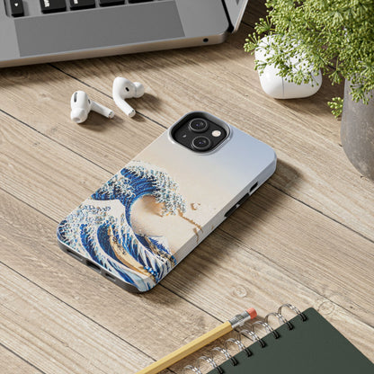 Japanese Great Wave Morning Glow Phone Case | Hokusai 3D Art | Edo Era Masterpiece