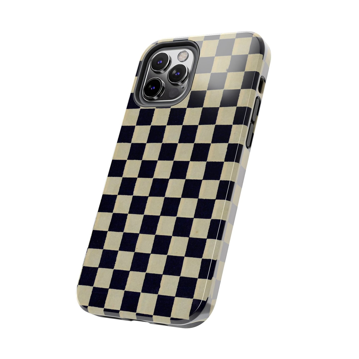 Ichimatsu Check Phone Case | Japanese Chiyogami Art | Taisho Modern Design 1926